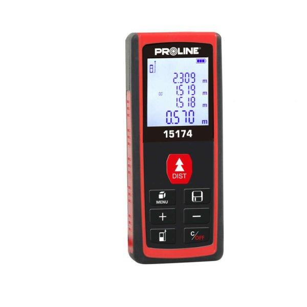 Proline Pro-15173 lézeres távolságmérő, 20m, Piros/Fekete