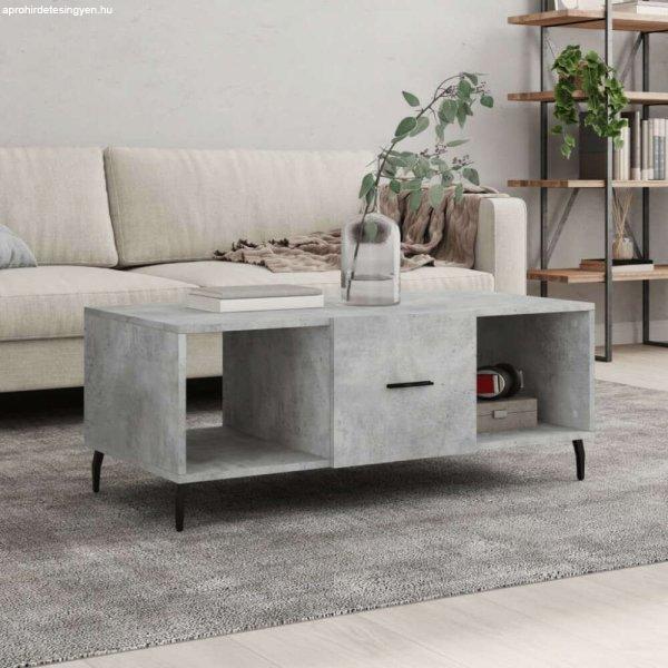 vidaXL betonszürke szerelt fa dohányzóasztal 102 x 50 x 40 cm