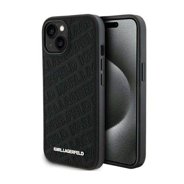 Karl Lagerfeld Quilted K Pattern - iPhone 15 Plus telefontok fekete