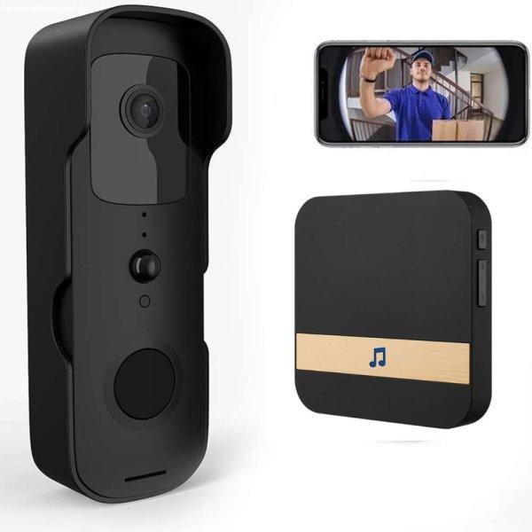 StartONTeam WiFi Videó Kaputelefon Full HD IP Kamera 155° Valós Idejű
Intelligens Kapucsengő, Mozgásérzékelő és Telefonos Értesítés, IR
Éjszakai Látás, Kétirányú Távoli Kommunikáció, Android