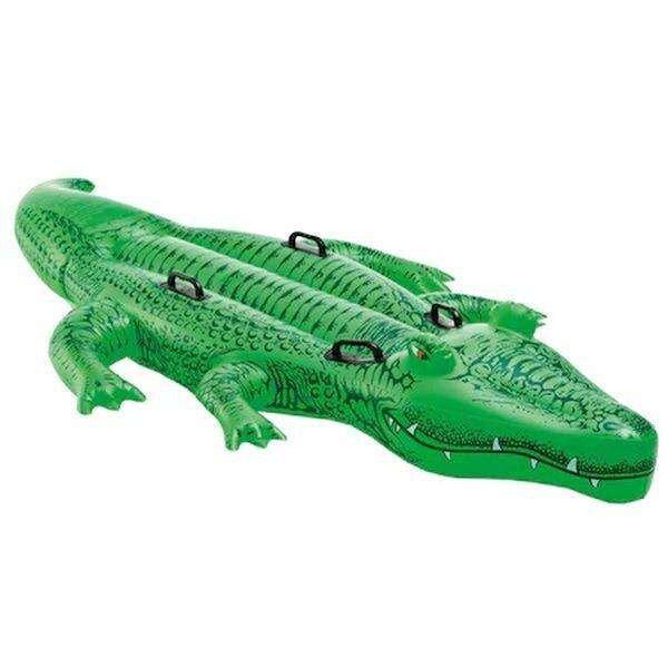 Óriás krokodil lovaglómatrac kapaszkodóval - Intex