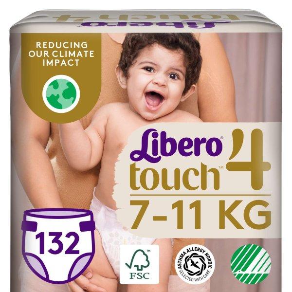 Libero Touch Jumbo havi Pelenkacsomag 7-11kg Maxi 4 (132db)