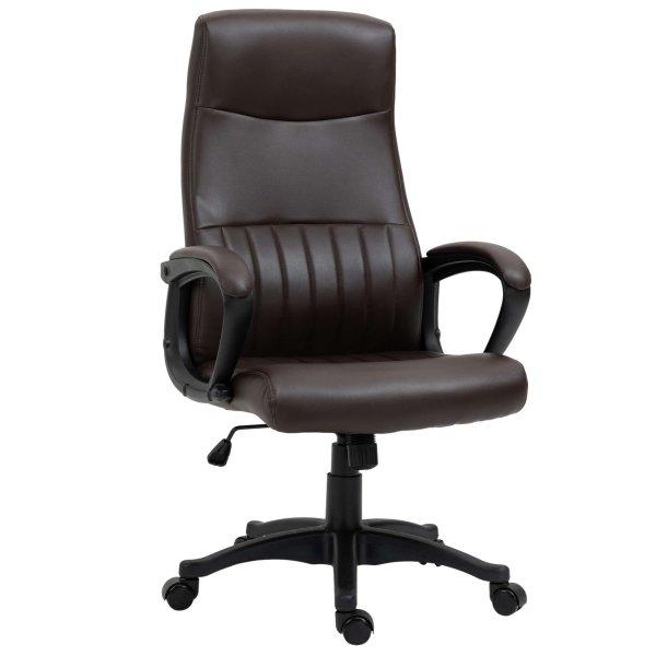 Forgó irodai szék, Vinsetto, Lengőszerkezet, Állítható magasság, 61,5 x
66 x 113-123 cm, Barna