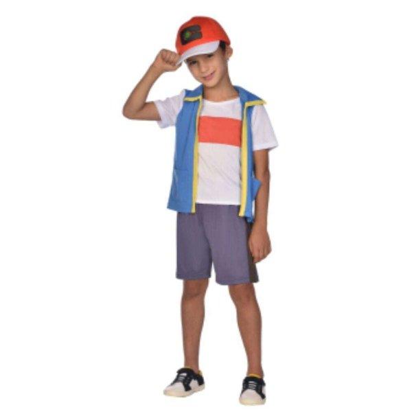 Pokémon Ash jelmez gyerekeknek 8-10 éves korig 134 cm