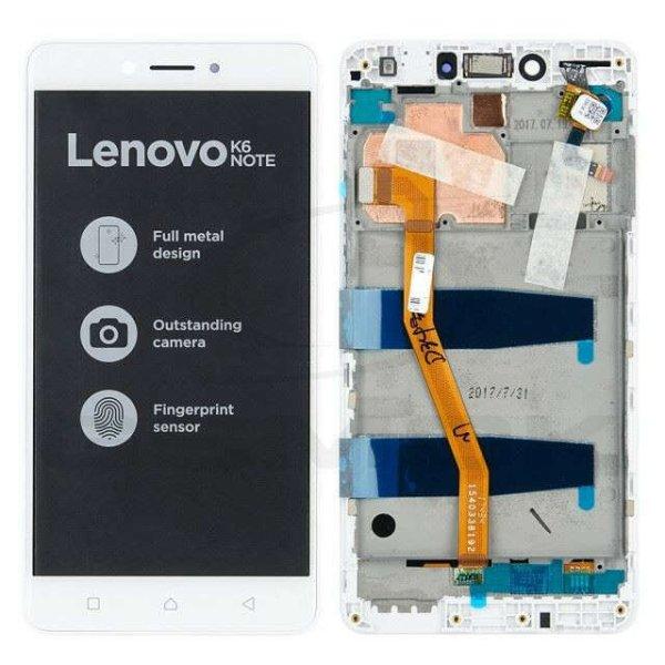 LCD kijelző érintőpanellel és előlapi kerettel Lenovo K6 Note fehér
[5D68C06716] (gyári)