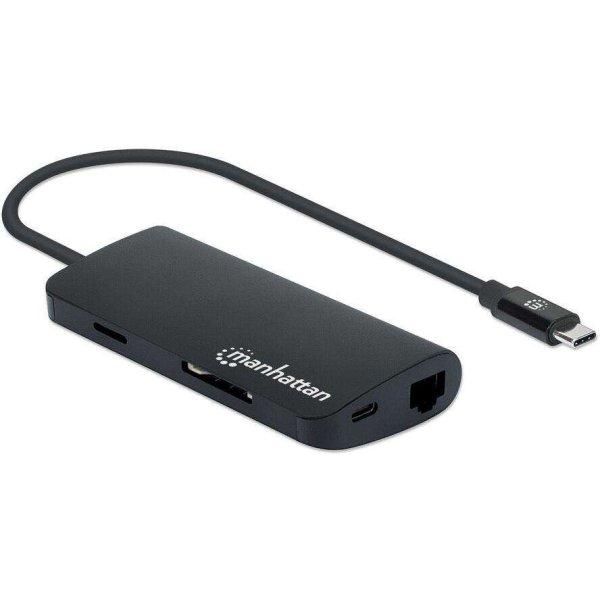 MANHATTAN USB -C 3.2 Gen 1-Adapter,HDMI,USB,USB-C-PD,RJ45,SD (152372)
