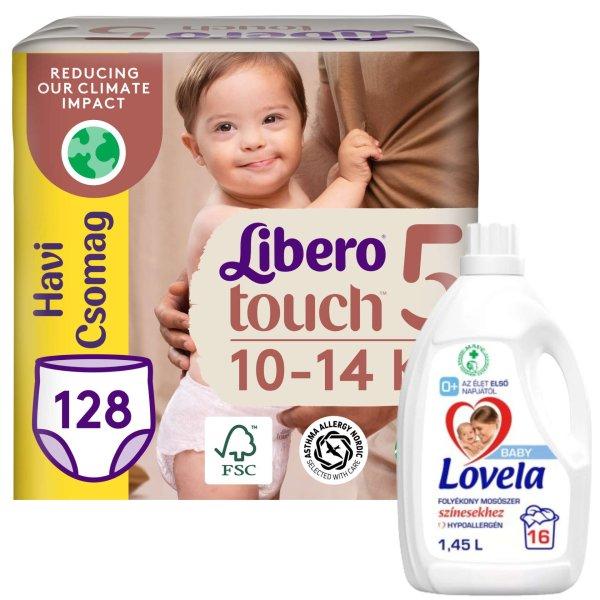 Libero Touch havi Pelenkacsomag 10-14kg Junior 5 (128db) + Ajándék 1,45l
Lovela Baby Color mosószer