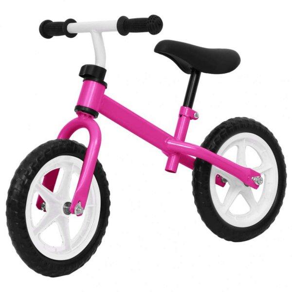 rózsaszín egyensúlykerékpár 12-es kerekekkel