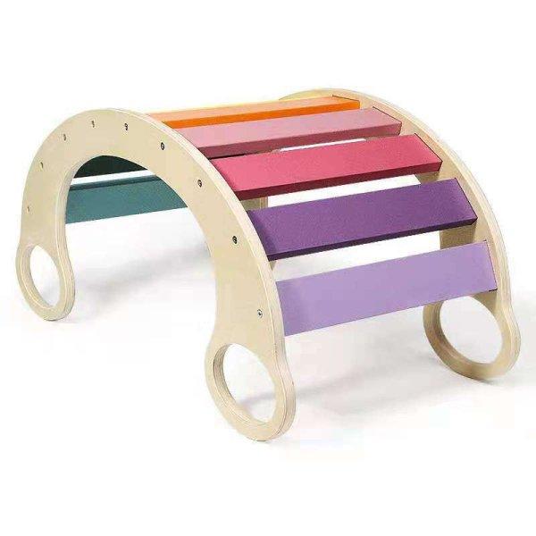 Montessori 5 Az 1-ben Gyermek Szivárvány Hinta macaron színű