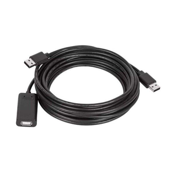 Unitek Y-279 USB 2.0 Aktív hosszabbító kábel 20m - Fekete (Y-279)