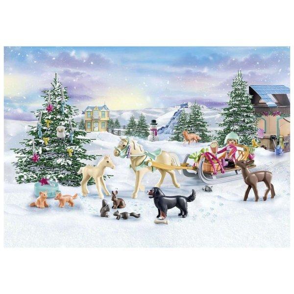 Playmobil Country Adventi Naptár Lovas Világ: Karácsonyi szánkózás (71345)