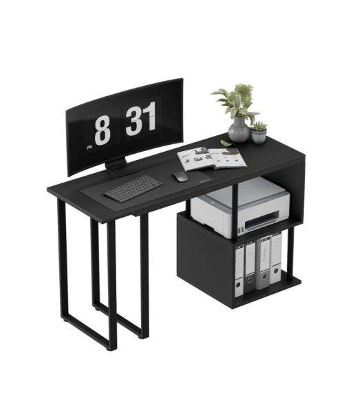Irodai kényelmes számítógépi asztal íróasztal Fekete