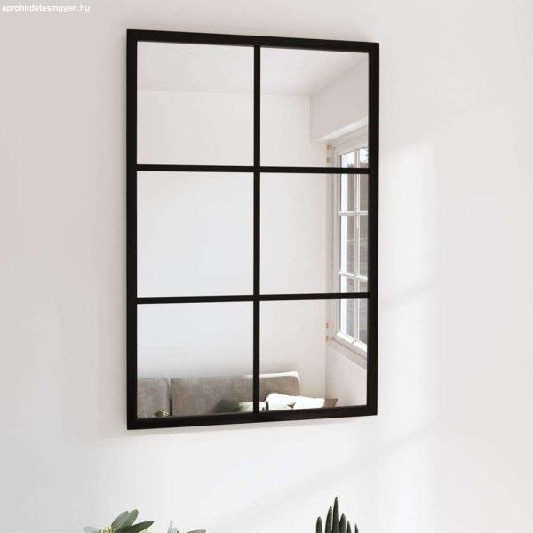 vidaXL fekete fém fali tükör 60 x 40 cm
