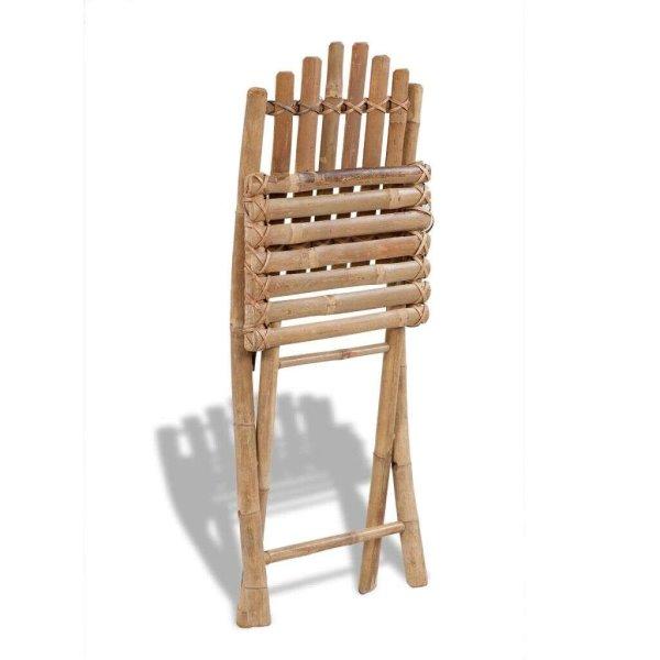 2 db összecsukható bambusz kerti szék