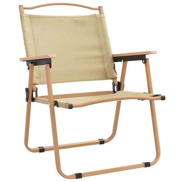2 db bézs oxford szövet camping szék 54 x 55 x 78 cm