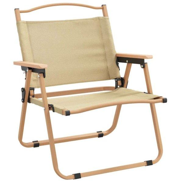 2 db bézs oxford szövet camping szék 54 x 43 x 59 cm