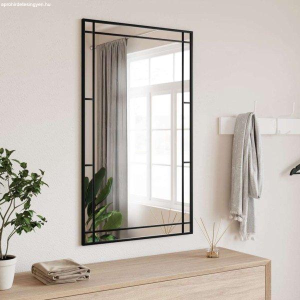 vidaXL fekete téglalap alakú vas fali tükör 60 x 100 cm