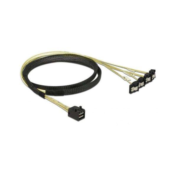 DELOCK SAS-Kabel MiniSAS HD SFF-8643 > 4xSATA 7Pin gew. 1.0m (85685)