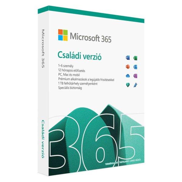 Microsoft Office 365 Family P8 (6 Felhasználó/1 Év) Magyar (6GQ-01585)