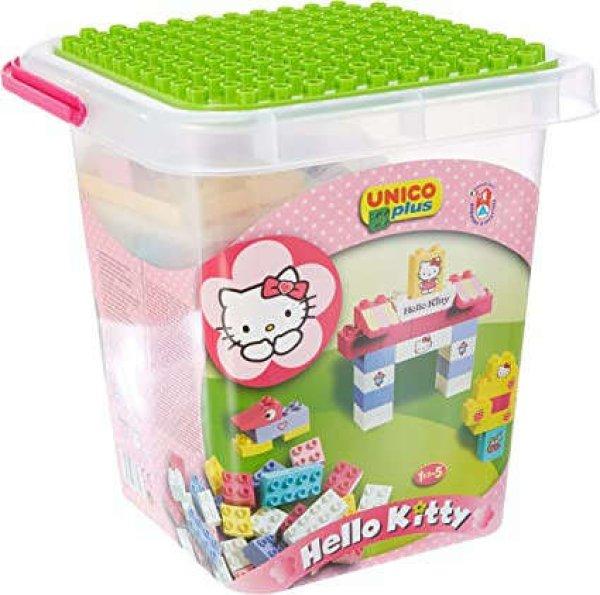 Unico Hello Kitty építőkocka szett alaplappal tárolódobozban