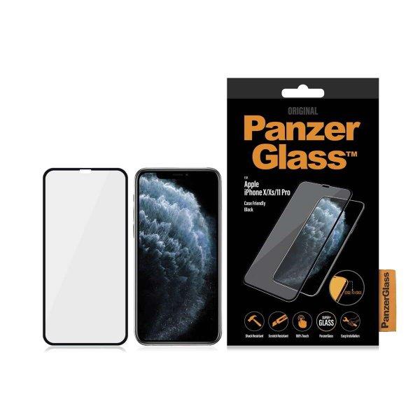 PanzerGlass™ Apple iPhone X/Xs/11 Pro Tokbarát Edzett üveg kijelzővédő,
fekete kerettel