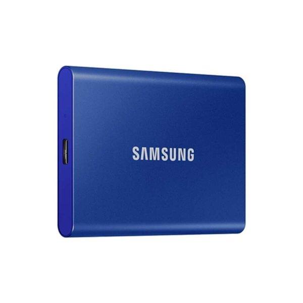 SAMSUNG Hordozható SSD T7 USB 3.2 500GB (Kék)