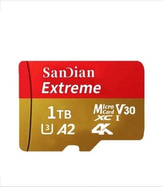 SanDian Extreme Pro, microSDXC, V30, A2, 4K, 1TB, memóriakártya,
kártyaolvasóval és SD kártya adapterrel
