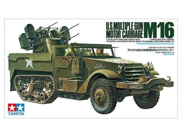 Tamiya U.S. Multiple Gun Motor Carriage M16 harckocsi műanyag modell (1:35)