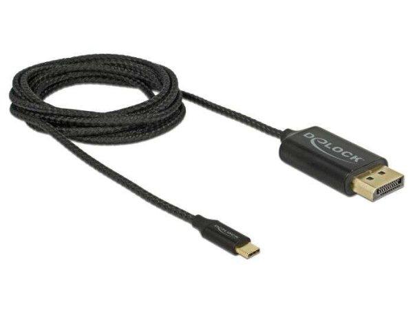 DeLock USB Kábel Type-C to DisplayPort (DP Alt Mode) 4K 60 Hz 2m coaxial 83710