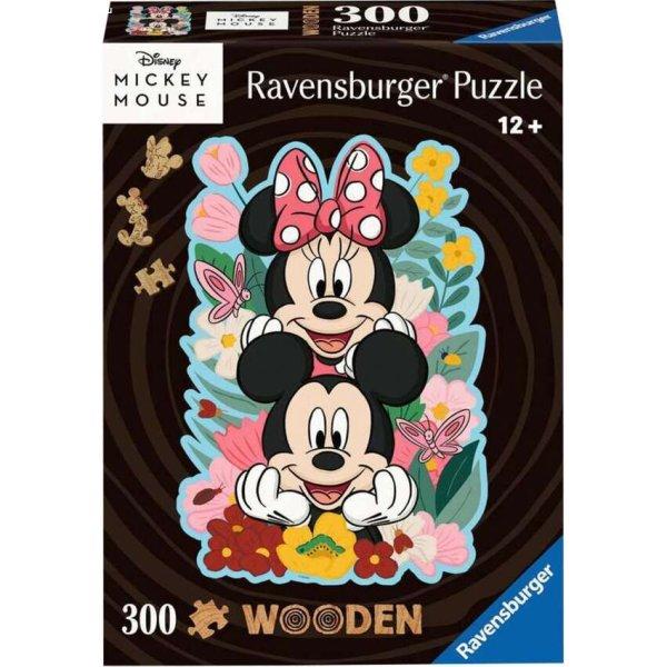 Ravensburger Disney Mickey és Minnie egér - 300 darabos fa puzzle (12000762)