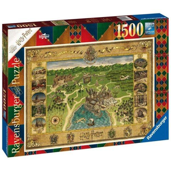 Puzzle Harry Potter Roxfort Térkép , 1500 pite , 80x60cm