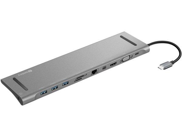 Sandberg USB-C All-in-1 Docking Station Silver 136-23