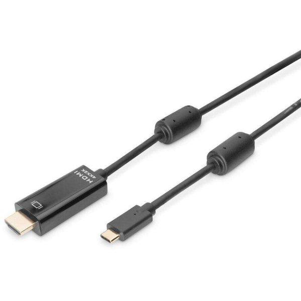 DIGITUS Adapterkabel TypC->HDMI A 5,0m 45/60Hz schwarz (AK-300330-050-S)