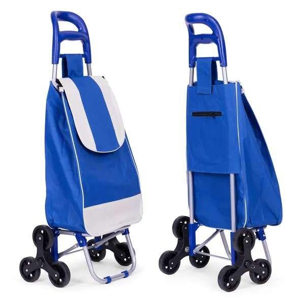 Bevásárlókocsi, 25l táska, 6 kerék, fém váz, kék ModernHome | PGJSFC015
KÉK