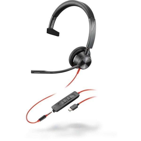 POLY Blackwire 3315 Headset Vezetékes Fejpánt Iroda/telefonos ügyfélközpont
USB C-típus Fekete, Vörös (214015-01)