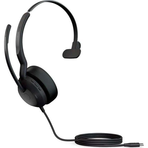 Jabra Evolve2 50 USB-C UC mono headset fekete (25089-889-899) (25089-889-899)