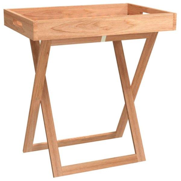 Tömör diófa összecsukható tálcás asztal 52 x 36 x 56,5 cm