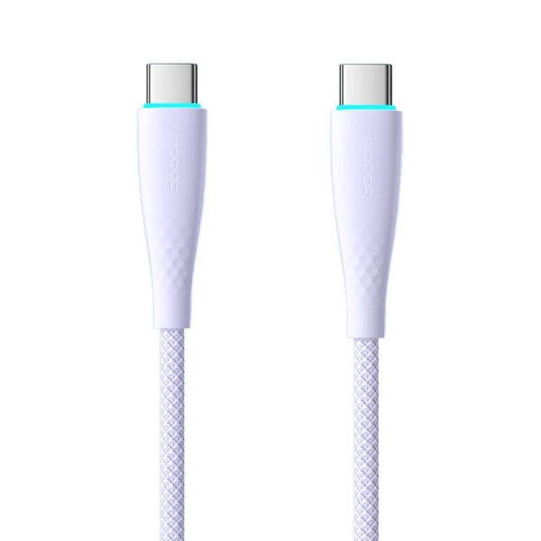 USB-C-USB-C kábel Toocki TXCTT1-BMH01-P, 1m, PD, FC 100W (lila)