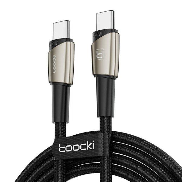 USB-C-USB-C kábel Toocki TXCTT14- LG01-W2, 2 m, 140 W (gyöngy nikkel)