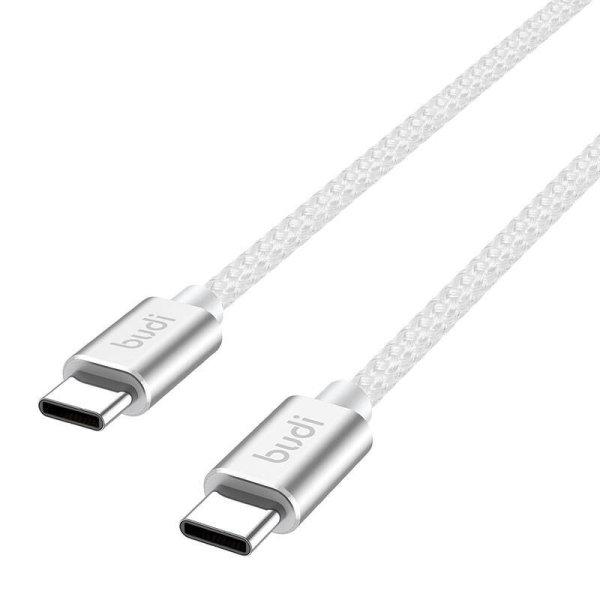 USB-C-USB-C kábel Budi 65W 1,5m (fehér)