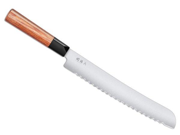 KAI Seki Magoroku Red Wood kenyérvágó kés 22,5 cm