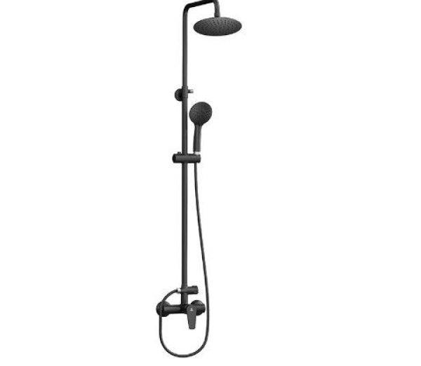 Mofém Zenit Black zuhanyrendszer, felső kifolyócsővel