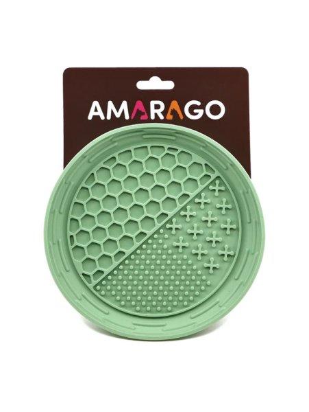 Amarago lick mat round bowl green - Kör zöld