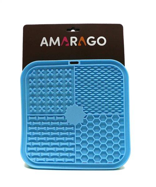 Amarago lick mat square 20x20cm - Négyzet világos kék
