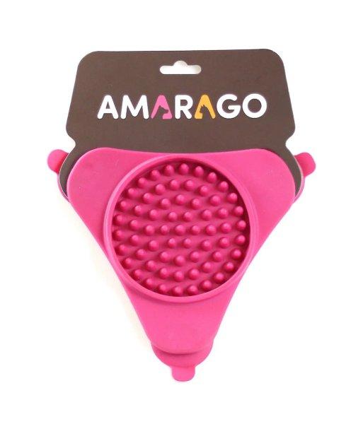 Amarago lick mat triangle pink - Háromszög rózsazsín