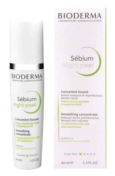 Bioderma Éjszakai bőrápoló szérum peeling
hatással (Sebium Night Peel Smoothing Concentrate) 40 ml