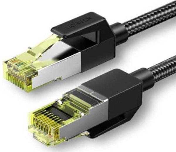 UGREEN NW150 fonott hálózati kábel, Ethernet RJ45, Cat.7, F / FTP, 0,5 m
(fekete)