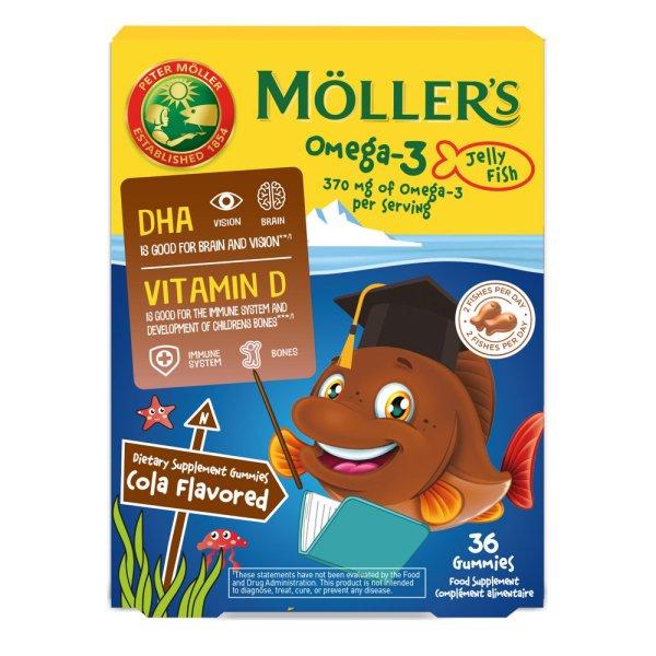 Möllers omega-3 halacska gumivitamin étrend-kiegészítő gyerekeknek
d-vitaminnal, kóla ízesítéssel 36 db