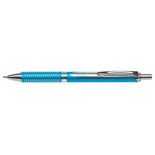 Rollertoll, 0,35 mm, nyomógombos, égszínkék tolltest, PENTEL "EnerGel
BL-407" kék