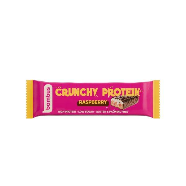 Bombus crunchy proteinszelet tejcsokoládéval málna ízzel és
édesítőszerrel 50 g